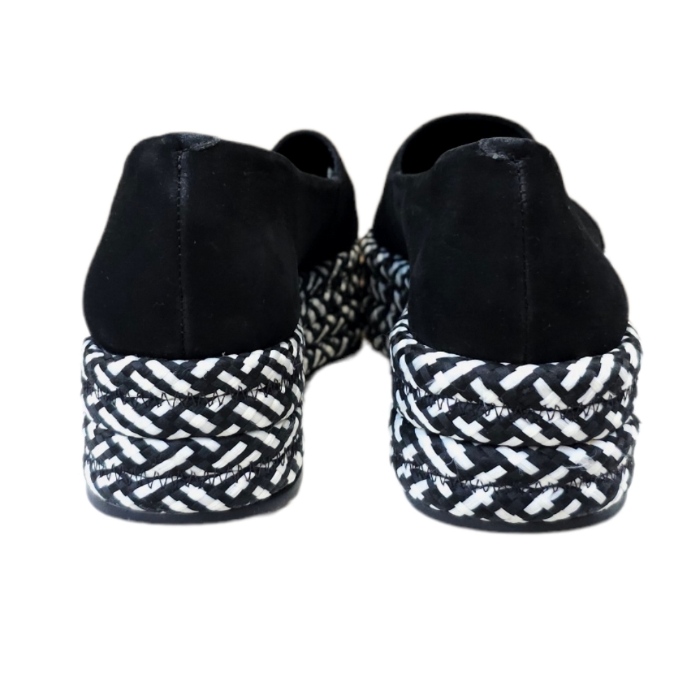 All Saints Bora Braided Platform Emo Goth Black Suede Almond Toe Loafers 6.5 - Picture 6 of 12